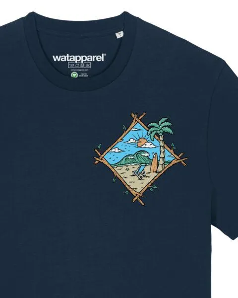 watapparel watapparel T-Shirt Unisex Beach is calling, French navy, – Produktbild 3 von 3