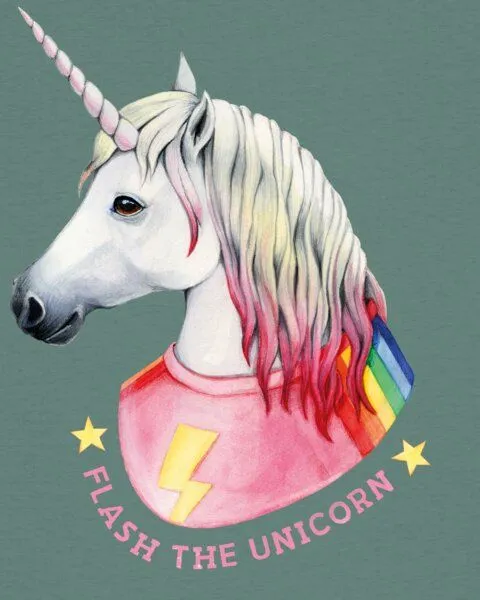 watapparel watapparel T-Shirt Frauen Flash, the unicorn, Green bay, – Produktbild 3 von 3