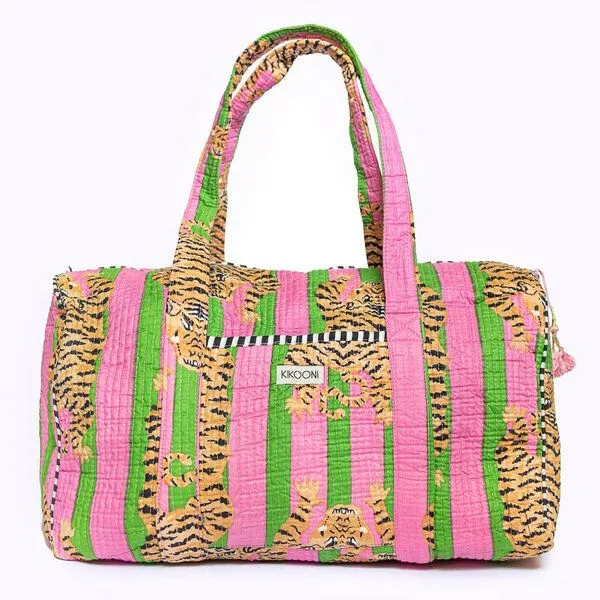 KIKOONI KIKOONI handgefertigte große Baumwolltasche "K. Shopper", Poppy tiger candy, – Produktbild 1 von 4