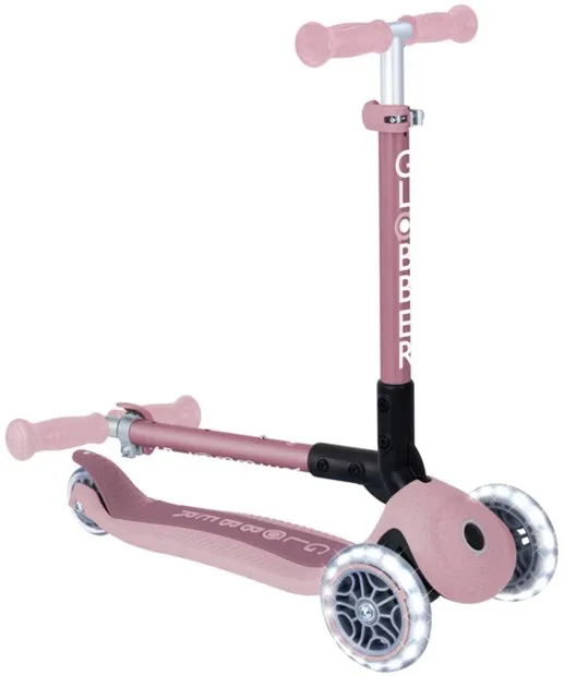 Globber Globber Scooter Junior Foldable Lights ECO, Rosa, – Produktbild 4 von 4