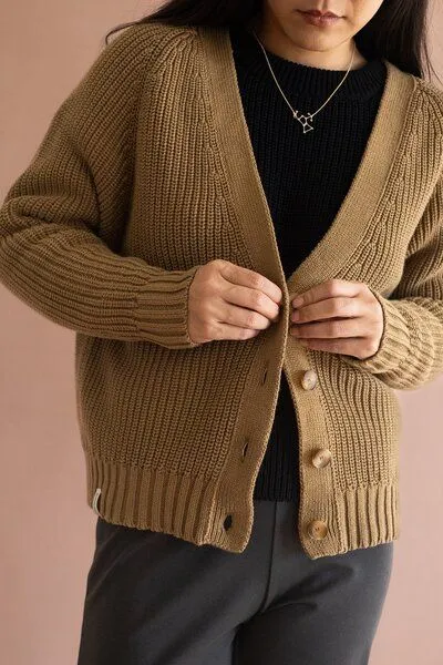 TIRALAHILACHA TIRALAHILACHA Golah short cardigan, Braun, – Produktbild 1 von 2