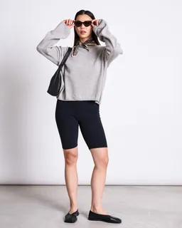 JAN N JUNE JAN 'N JUNE Damen vegan Biker Shorts Schwarz – Produktbild 1 von 1