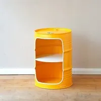 Lockengelöt Lockengelöt Nachttisch/Couchtisch aus einem kleinen Ölfass, Sonnengelb, – Produktbild 2 von 3