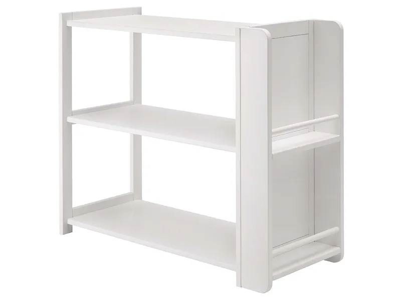 Infantil Infantil Kinderregal 'Montessori' B90xT38xH75cm, Bücherregal seitlich, Buche weiß – Produktbild 1 von 1