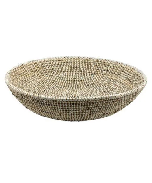 SWANE-Design SWANE-Design Obstschale & Brotkorb Senegal - rund geflochten, Diogo (weiß), – Produktbild 2 von 2