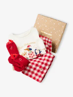Vertbaudet Vertbaudet Kinder Weihnachts-Schlafanzug mit Socken – Produktbild 1 von 1