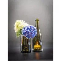 MaBe MaBe Vase aus der Champagner Flasche, Oliv, – Produktbild 1 von 1