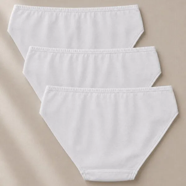 comazo|earth comazo|earth Fairtrade Jazz-Pants, 3er Pack | GOTS zertifiziert, Weiß, – Produktbild 3 von 4