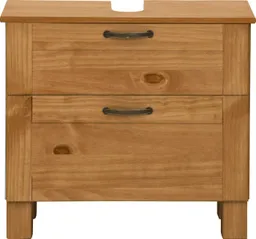 Home affaire Waschbeckenunterschrank Rodby FSC®-zertifiziertes Massivholz, Griffe Metall, Breite 60cm, Höhe 55cm – Produktbild 1 von 1