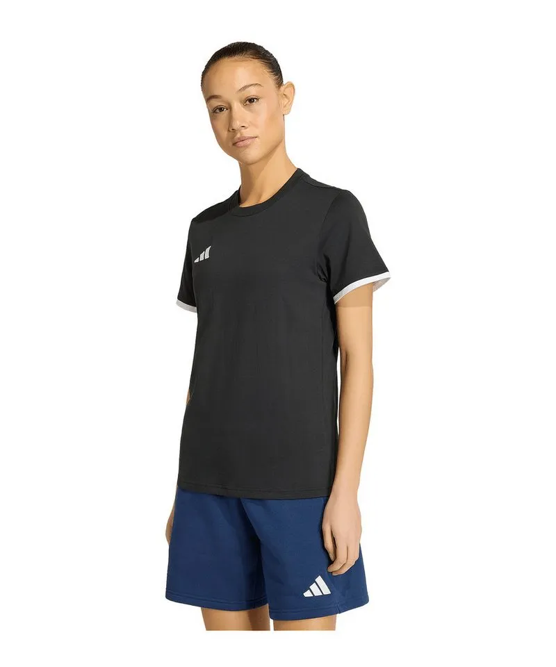 adidas Performance adidas Performance T-Shirt adidas Performance Entrada 26 T-Shirt Damen Baumwolle, Schwarz, – Produktbild 1 von 5