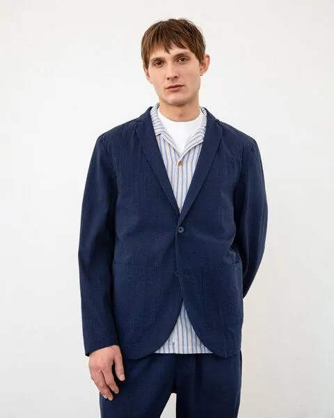 Rotholz Rotholz Casual Blazer Bio Baumwolle, Dunkelblau, – Produktbild 1 von 8
