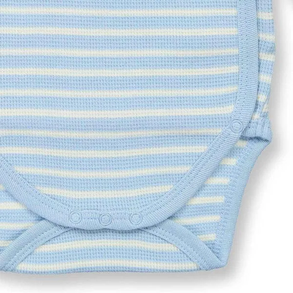 Sense Organics Sense Organics Wickelbody, Modell YGON, Hellblau geringelt mit bär, – Produktbild 4 von 4