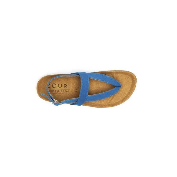 Zouri ZOURI Vegane Zehensandale mit Bio-Baumwolle & Korkfußbett Modell: Isle, Soul (blau), – Produktbild 3 von 4