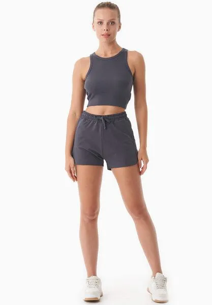 ORGANICATION ORGANICATION SANNDRA | Leichte Sweatshorts aus Bio-Baumwolle, Shadow, – Produktbild 1 von 4