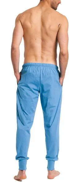 Haasis Bodywear Haasis Bodywear Herren Pyjamahose mit Bündchen, Seitentaschen, Single Jersey, Bio Baumwolle, GOTS, Horizont, – Produktbild 4 von 4