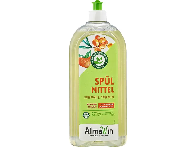 AlmaWin AlmaWin Spülmittel "Sanddorn & Mandarine" Flasche, 1 l – Produktbild 1 von 1