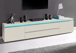 Home affaire Lowboard Magic,Lowboard,TV-Kommode,TV-Möbel,TV-Bank, Alugriff,2Türen,2 Schubkästen, Höhe 55 cm, B/T 240×40 cm,kaschmir matt – Produktbild 1 von 1