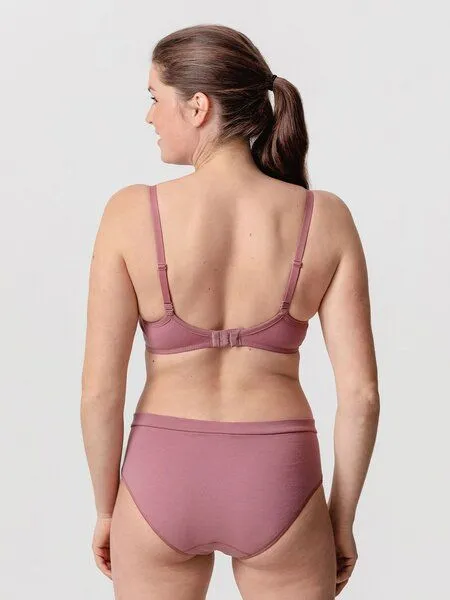 erlich textil erlich textil Amela bügelloser BH aus Bio-Baumwolle, made in Europe, Mauve, – Produktbild 4 von 5