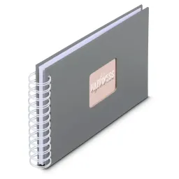 Hama Hama Spiral-Album "Fine Art", 24x17 cm, 50 weiße Seiten, Steingrau – Produktbild 1 von 1