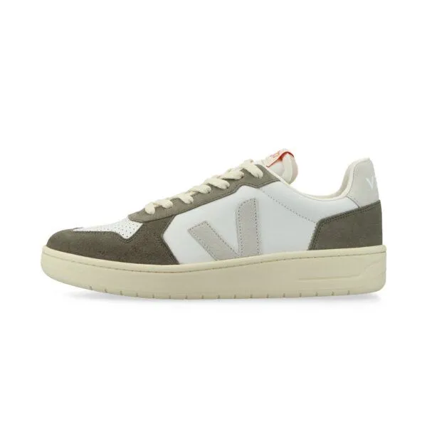Veja Veja Sneaker Unisex - V-82 Grained Leather, Extra/white/natural/kaki(natur), – Produktbild 1 von 4