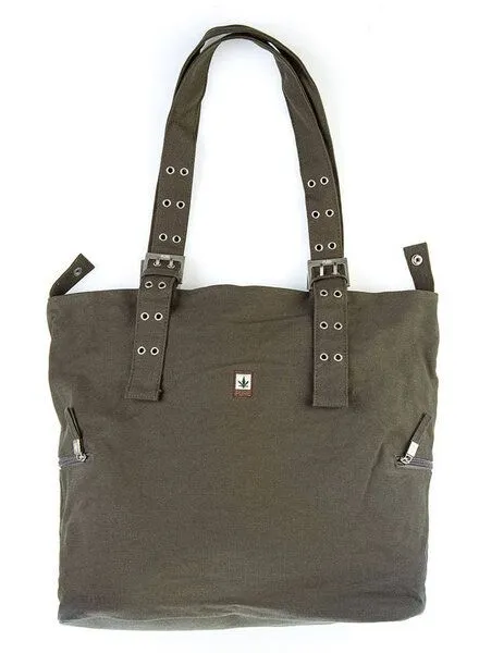 Pure Geräumiger Damen-Shopper mit Reißverschluss von PURE (HV-0004 Hanf Shopper XL), Khaki, – Produktbild 1 von 1