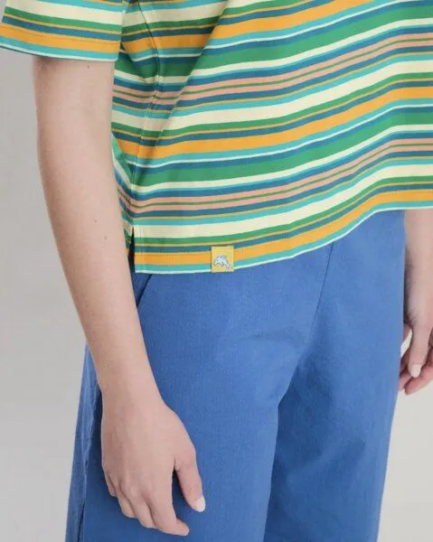Brava Fabrics Brava Fabrics Stripes Boxy T-Shirt Grün – Produktbild 4 von 4