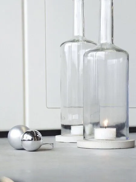 MaBe MaBe WINDLICHT aus der 3l Flasche (40cm hoch) - modern & clean - BIG THING, Grau, – Produktbild 1 von 4