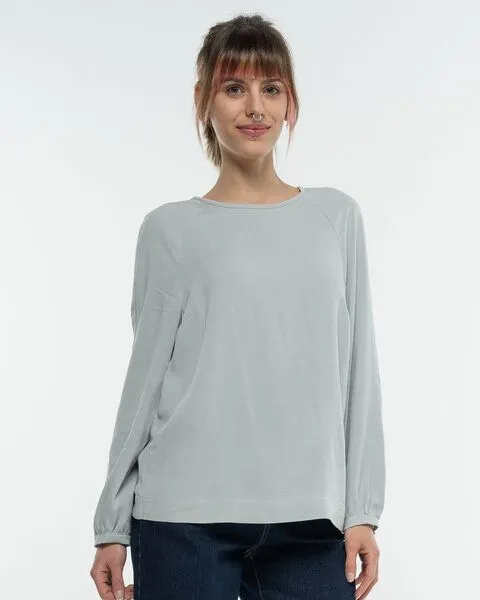 Alma & Lovis Alma & Lovis Legeres Blusenshirt aus fließendem EcoVero | Raglanbluse, Opal (mint), – Produktbild 3 von 4