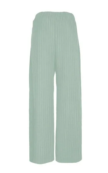 Golden Circle Clothing Golden Circle Clothing Gestreifte weite Hose mit Gummibund aus Lyocell, Mintgrün, – Produktbild 3 von 4
