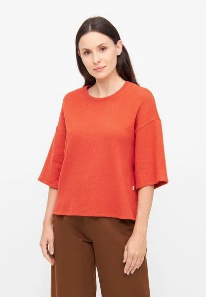 Givn Berlin Givn Berlin Sweater GBSELMA aus recycelter Baumwolle, Dark orange, – Produktbild 3 von 4