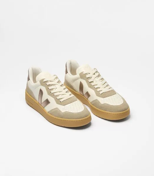 Veja Veja Damen-Sneaker V-90 OT Leather Pure Bronze Natural – Produktbild 3 von 4
