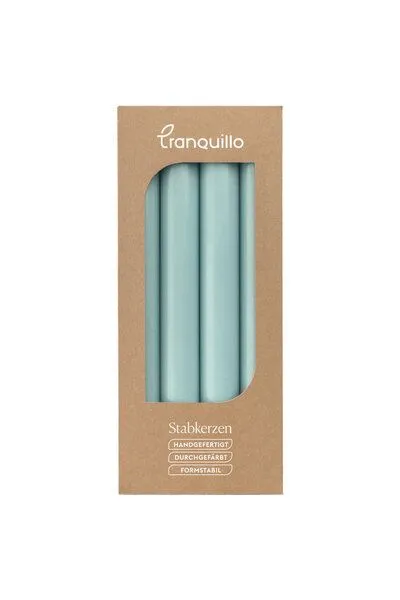 Tranquillo Handgearbeitete Stabkerzen GLUMI ocean 4er-Set, 20 cm - türkis – Produktbild 4 von 4