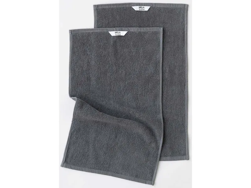 MELA MELA Handtuch Style TANVI aus 100% Bio-Baumwolle, Basalt grau, – Produktbild 1 von 5