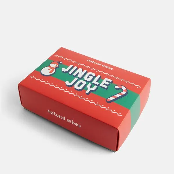 Natural Vibes Natural Vibes 2-Pack Jingle Joy Bio GOTS | Geschenkset | Bunte Tennissocken | Herren Damen Socken | – Produktbild 2 von 4