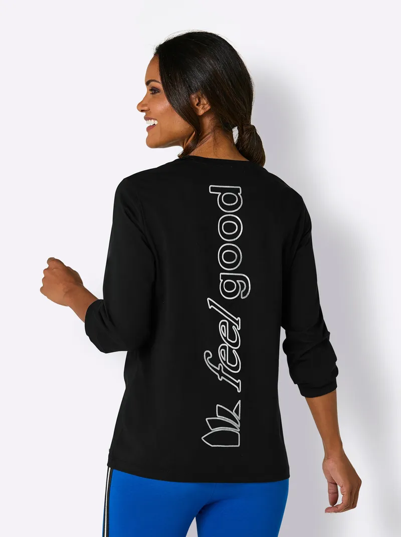 feel good Shirt schwarz, Schwarz, – Produktbild 2 von 2