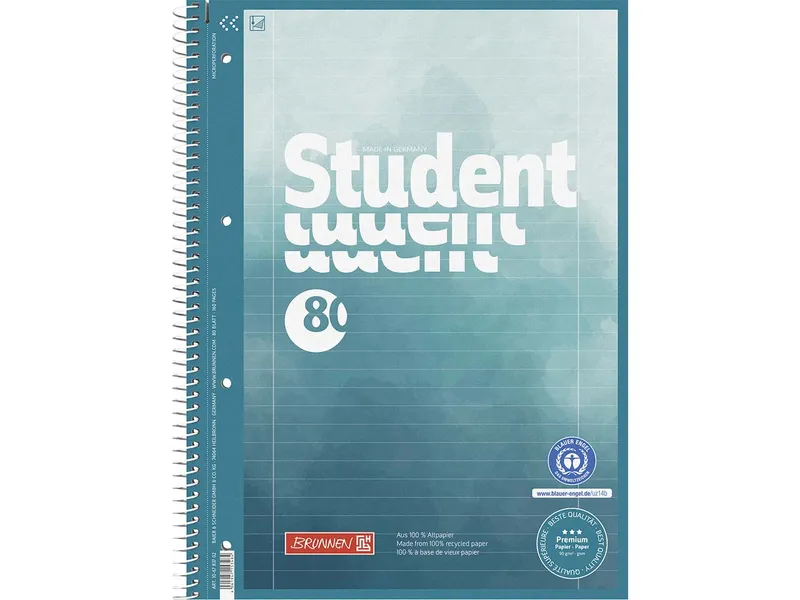 BRUNNEN BRUNNEN Collegeblock "Premium" DIN A4 Lineatur 27, 90g/m² – Produktbild 1 von 1
