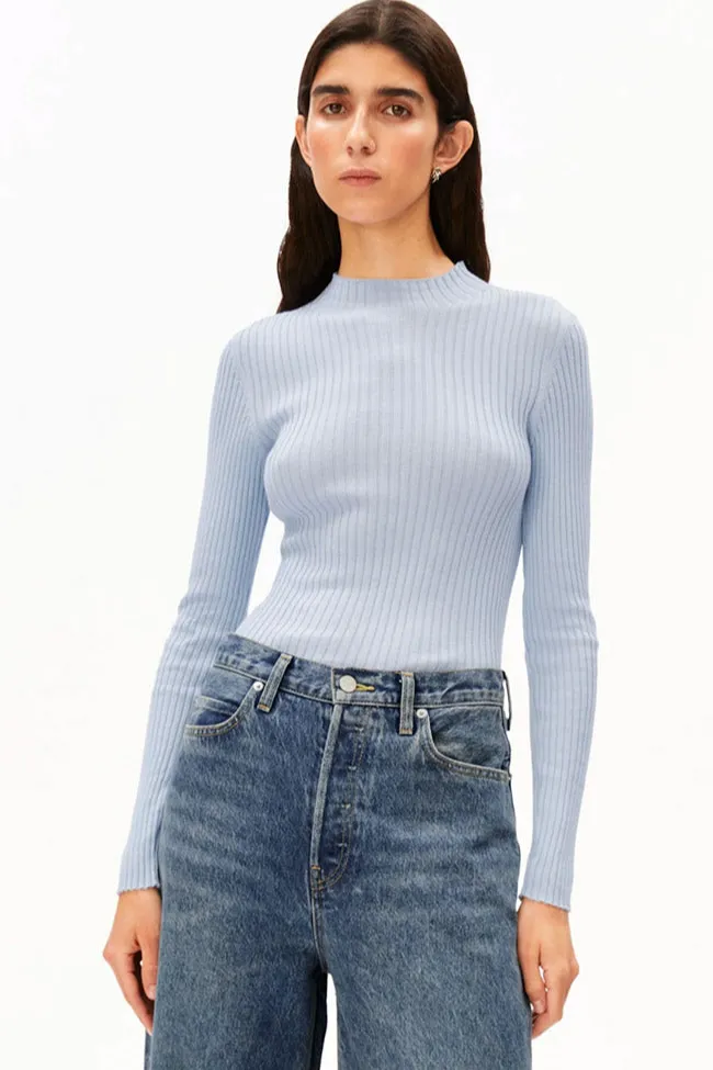ARMEDANGELS ARMEDANGELS Damen vegan Top Alaania Mist Blue, Hellblau, – Produktbild 2 von 2