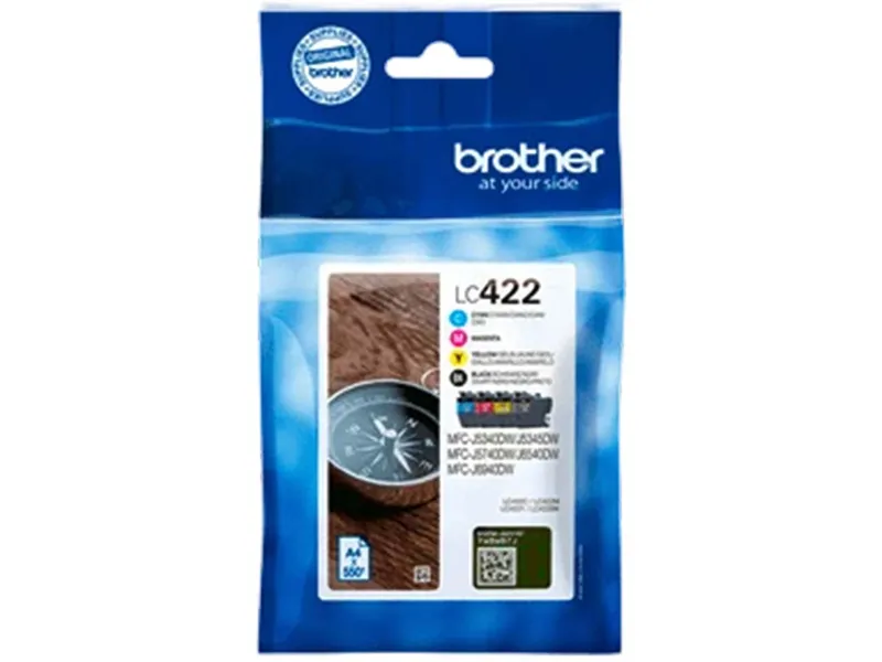 Brother Brother 4er Set Tintenpatronen LC-422BK/C/M/Y schwarz, cyan, magenta, gelb – Produktbild 1 von 2