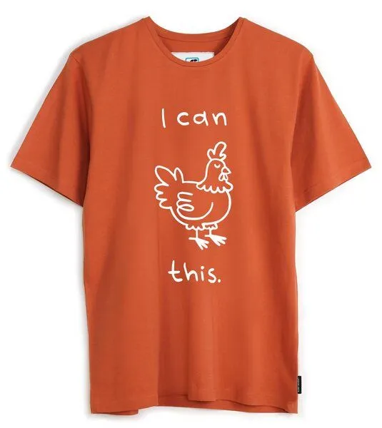 Gary Mash GARY MASH T-Shirt I can Hendl this aus Biobaumwolle, Rostorange (orange), – Produktbild 2 von 2