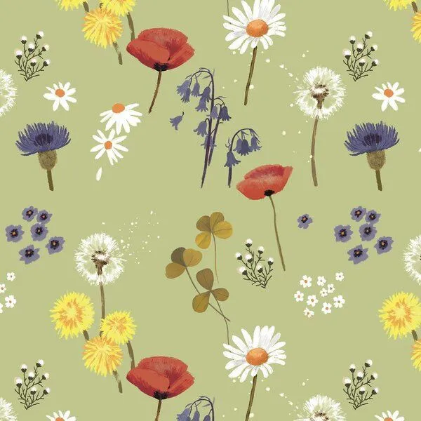 Walkiddy Kinder T-Shirt GOTS zertifiziert – Grün mit Blumenmuster, Kurzarm, weich & bequem | von Walkiddy, Grün, – Produktbild 3 von 3
