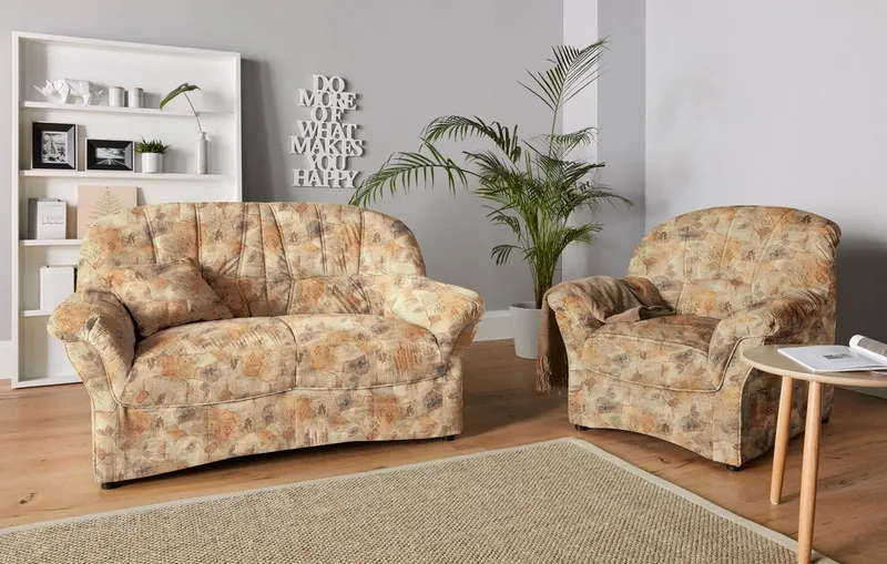 DOMO collection 3-Sitzer Bahia, bequem & komfortabel, zeitloses & elegantes Sofa, Breite 200cm, inklusive Federkern, Beige, – Produktbild 5 von 8