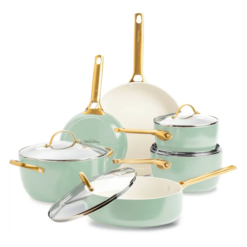Greenpan Greenpan Pfannen- & Topfset "Padova Reserve" 6er-Set, Grün, – Produktbild 1 von 3
