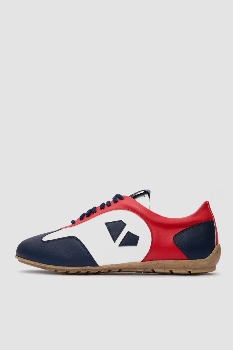 BOHEMA BOHEMA Damen vegan Sneaker Damen Racer Blau/Rot/Weiß, Rot, – Produktbild 2 von 2