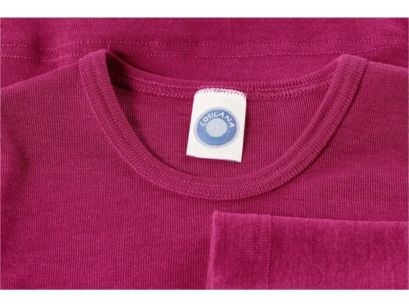 Cosilana Cosilana Kinder Unterhemd Langarm kbT Wolle Seide, Pink, – Produktbild 4 von 5