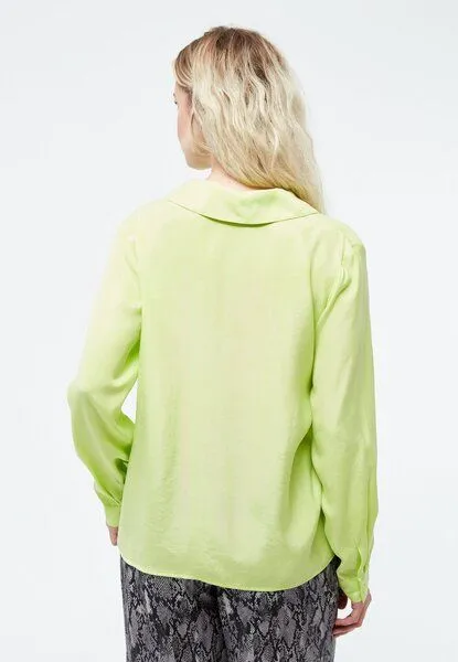 Givn Berlin Givn Berlin Bluse GBZORA aus TENCEL mit Reverskragen, Lime green (tencel), – Produktbild 4 von 4