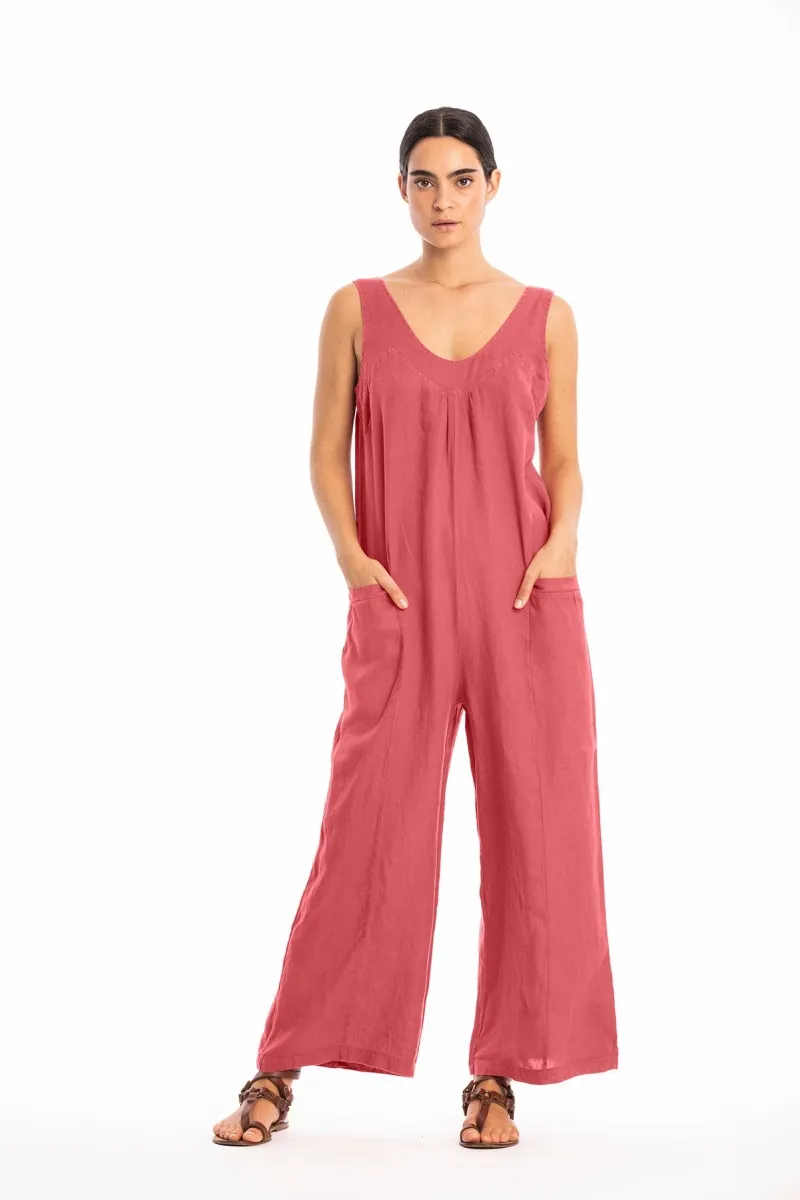 RAVENS VIEW IBIZA RAVENS VIEW IBIZA Damen vegan Jumpsuit Aura Lehm Rot, Hellrot, – Produktbild 2 von 2