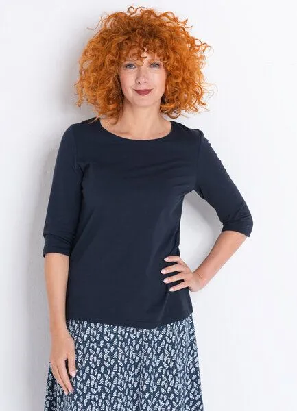 Heidekönigin Heidekönigin 3/4-Arm Shirt Basic, Marine, – Produktbild 2 von 4