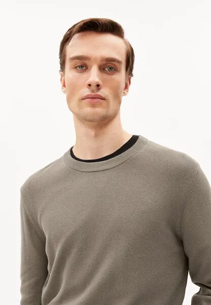 ARMEDANGELS ARMEDANGELS GRAANOS - Herren Pullover Regular Fit aus Bio-Baumwolle, Muddy water, – Produktbild 3 von 4