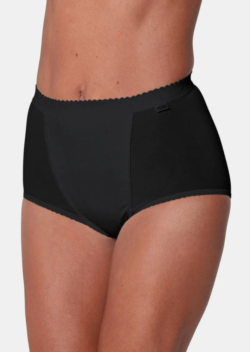 Sloggi Doppelpack Baumwollslip mit Elasthan - schwarz - Gr. 40 von Goldner Fashion, Schwarz, – Produktbild 1 von 3