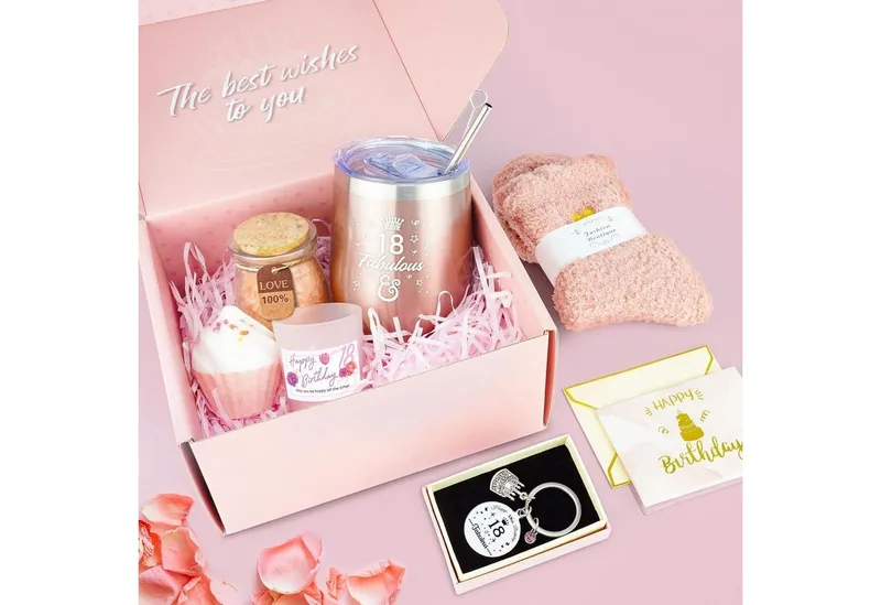 LuxusKollektion Geschenkbox Geschenkset 18 Geburtstag Mädchen Freundin Schwester 18. Geschenkset, Bunt, – Produktbild 2 von 5